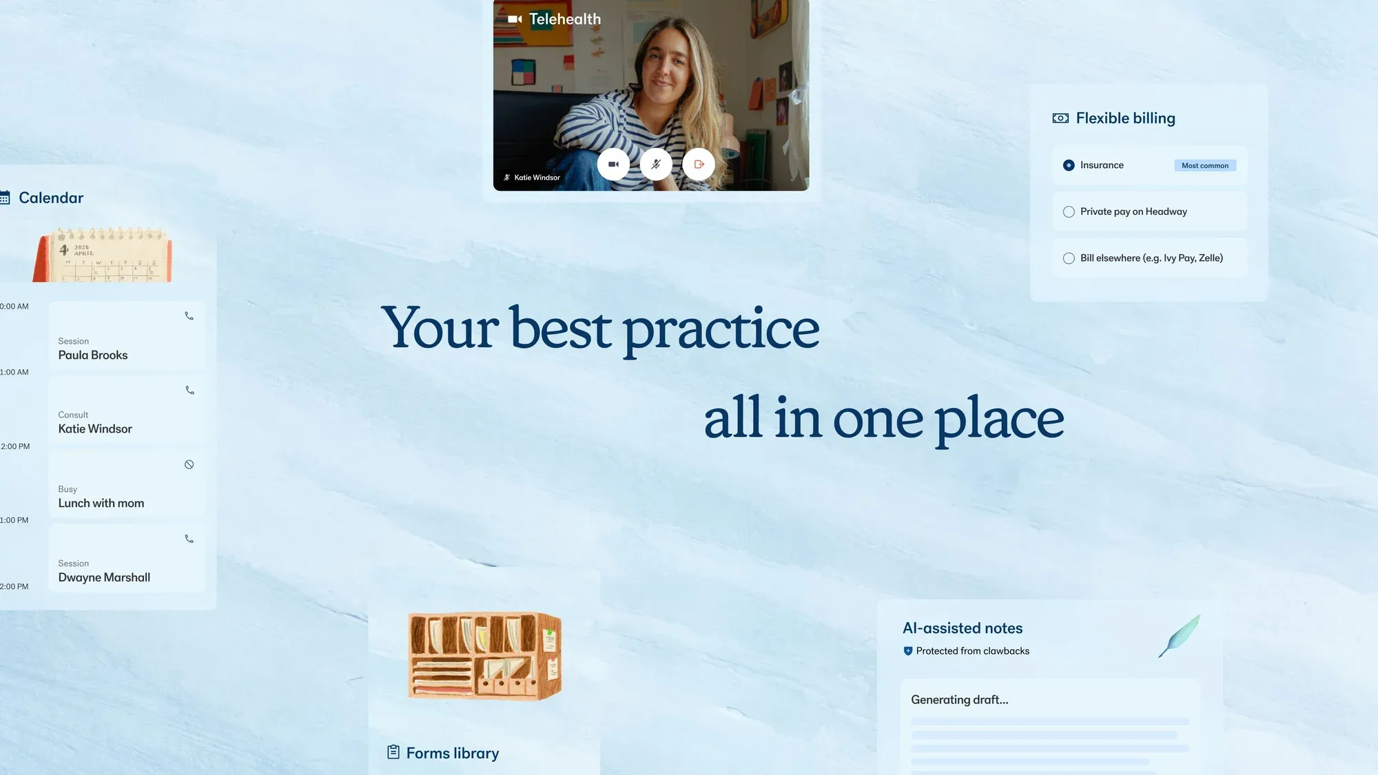 Hero image for Headway expands its free, insurance-native EHR